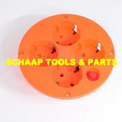 Verdeelplaat met 4 stopcontacten open (IP44) 250V, 16A geaard | BM300-VP4